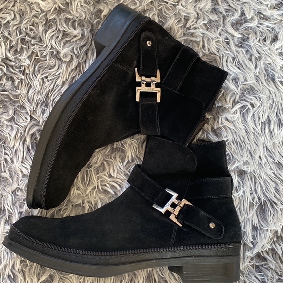 Cesare Paciotti Suede Black Boots Size 6.5 - Picture 4 of 17